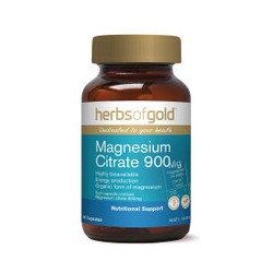 HERBS OF GOLD MAGNESIUM CITRATE 900 60 CAPSULES