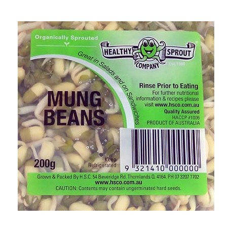 Healthy Sprout Company sprouted mung beans 200g