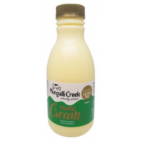 MUNGALLI DAIRY ORGANIC POURING CREAM LACTOSE FREE 500ML