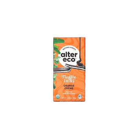 ALTER ECO TRUFFLE THINS ORANGE CREME 84G