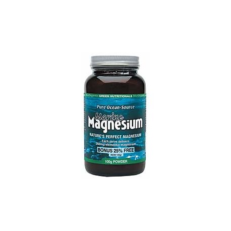 GREEN NUTRITIONALS PURE OCEAN SOURCE MARINE MAGNESIUM POWDER 100G