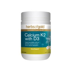 HERBS OF GOLD CALCIUM K2 WITH D3 90 TABLETS