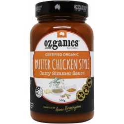 OZGANICS ORGANIC BUTTER CHICKEN CURRY SIMMER SAUCE 500G