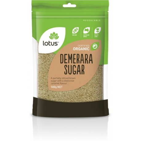 LOTUS ORGANIC DEMERARA SUGAR 500G