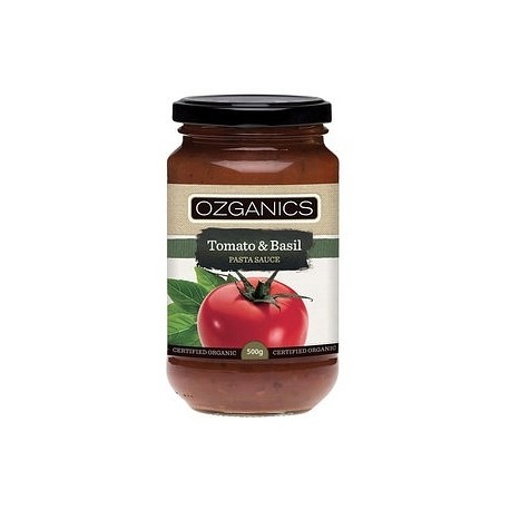 OZGANICS TOMATO AND BASIL PASTA SAUCE 500G