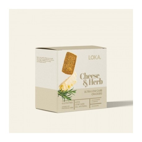 LOKA CHEESE AND HERB ULTRA LOW CARB CRACKERS 120G