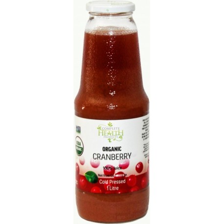 COMPLETE HEALTH ORGANIC CRANBERRY JUICE COLD PRESSED PURE 1L