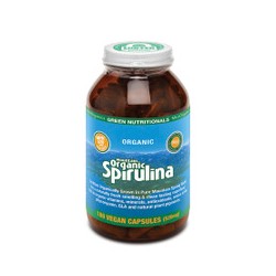 GREEN NUTRITIONALS ORGANIC MOUNTAIN SPIRULINA 180 VEGAN CAPSULES