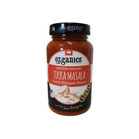 OZGANICS TIKKA MASALA CURRY SIMMER SAUCE 500G