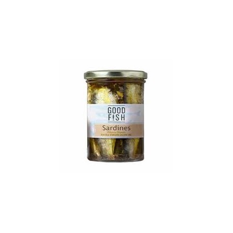 GOOD FISH SARDINES IN ORGANIC EXTRA VIRGIN OLIVE OIL 195G