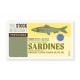 THE STOCK MERCHANT WILD CAUGHT SARDINES IN ORGANIC EXTRA VIRGIN OLIVE OIL 120G