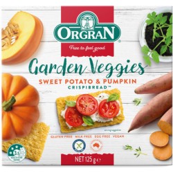 ORGRAN GARDEN VEGGIES SWEET POTATO AND PUMPKIN CRISPIBREAD 125G