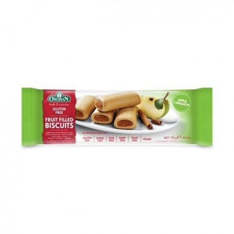 ORGRAN FRUIT FILLED BISCUITS APPLE 175G