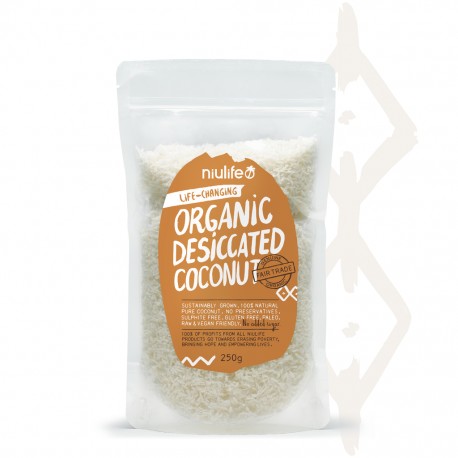 NIULIFE ORGANIC DESICCATED COCONUT 250G