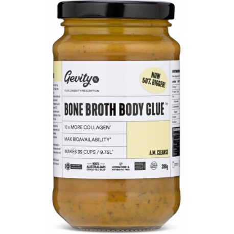 GEVITY BONE BROTH BODY GLUE AM CLEANSE 390G