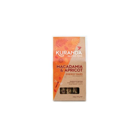 KURANDA GLUTEN FREE MACADAMIA AND APRICOT BARS 5PK 175G