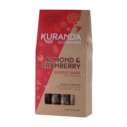 KURANDA GLUTEN FREE ALMOND AND CRANBERRY BARS 5PK 175G