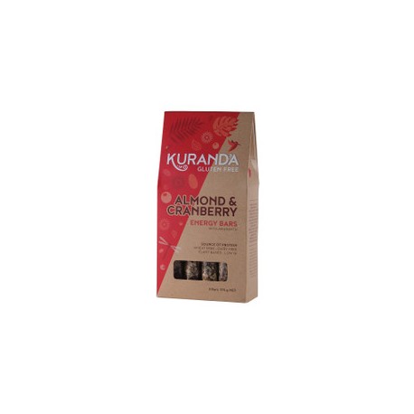 KURANDA GLUTEN FREE ALMOND AND CRANBERRY BARS 5PK 175G