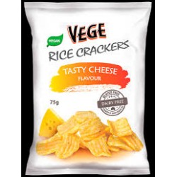 VEGE RICE CRACKERS TASTY CHEESE FLAVOUR 75G