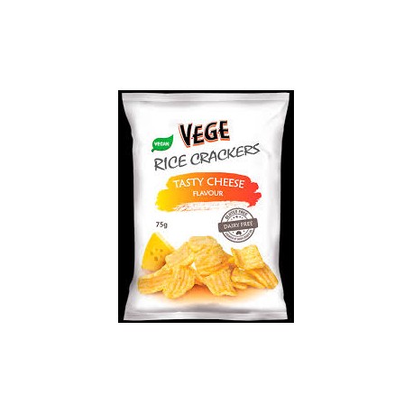 VEGE RICE CRACKERS TASTY CHEESE FLAVOUR 75G