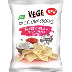 VEGE RICE CRACKERS SWEET CHILLI AND SOUR CREAM 75G