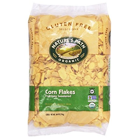 NATURES PATH ORGANIC CORN FLAKES FRUIT JUICE SWEETENED 750G