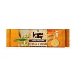 LANNA VALLEY ORGANIC RICE CRACKERS CHEESE AND ONION 100G