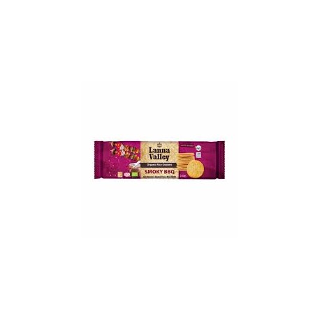 LANNA VALLEY ORGANIC RICE CRACKERS SMOKY BBQ 100G