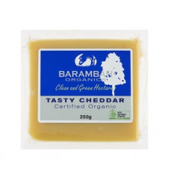 BARAMBAH ORGANICS CHEDDAR CHEESE BLOCK 250G