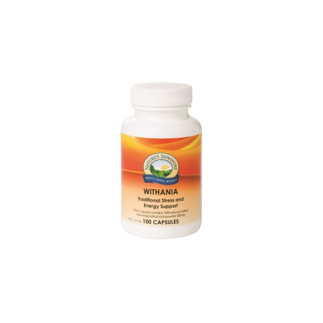 NATURES SUNSHINE WITHANIA STRESS AND ENERGY SUPPORT 100 CAPSULES