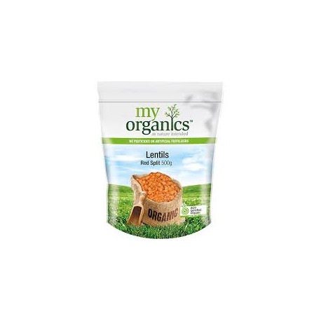 MY ORGANICS RED SPLIT LENTILS 500G