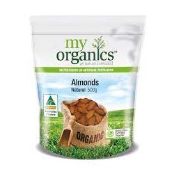 MY ORGANICS AUSTRALIAN ALMONDS 500G