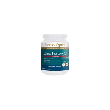 HERBS OF GOLD ZINC FORTE PLUS C RASPBERRY 100G ORAL POWDER