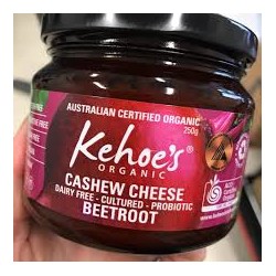 KEHOE'S ORGANIC CHASHEW CHEESE BEETROOT 250G