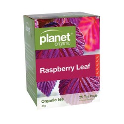 PLANET ORGANIC RASPBERRY LEAF 25 TEA BAGS 35G