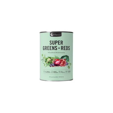 NUTRA ORGANICS SUPER GREENS AND REDS WHOLEFOOD MULTIVITAMIN POWDER 600G