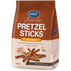 ESKAL GLUTEN FREE PRETZEL STICKS SEA SALT 200G