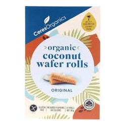 CERES ORGANICS COCONUT WAFER ROLLS ORIGINAL 80G