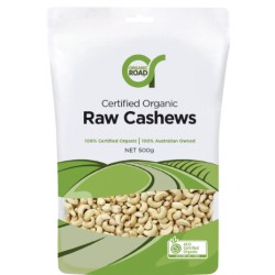 ORGANIC ROAD CERTIFIED ORGANIC RAW CASHEWS 500G