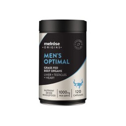 MELROSE HEALTH MENS OPTIMAL GRASS FED BEEF ORGANS 120 CAPSULES