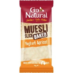 GO NATURAL MUESLI BAKED SLICE YOGHURT APRICOT 90G