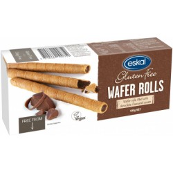 ESKAL GLUTEN FREE WAFER ROLLS FILLED WITH CHOCOLATE CREAM 100G