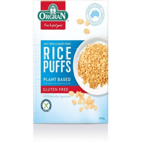 ORGRAN RICE PUFFS PLANT BASED 300G