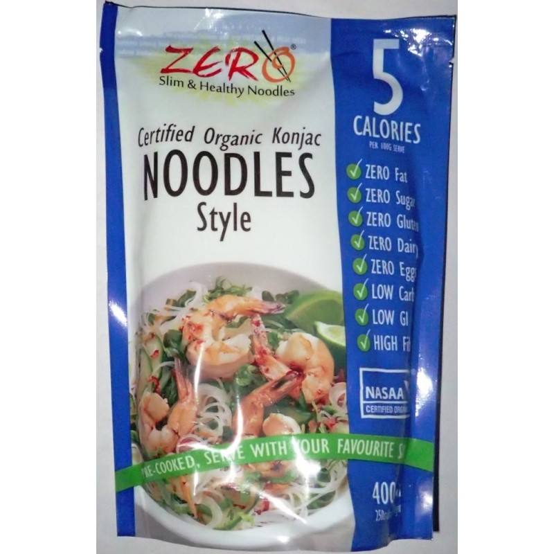 ZERO CERTFIED ORGANIC KONJAC NOODLES STYLE 400G Family Life Organics