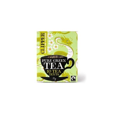 CLIPPER ORGANIC PURE GREEN TEA 10 TEA TENTS